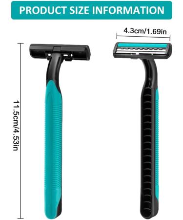30 Pack Disposable Safety Razors for Men - Eco-Friendly Green & Blue Options - Buy Online on GoSupps.com