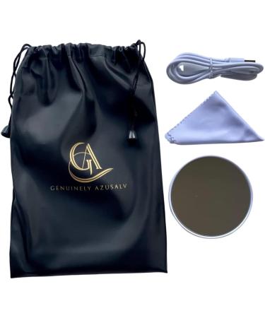 AZUSALV LED Portable Foldable Makeup Mirror - USB Rechargeable, Smart Touch, Compact 3 Color Lighting, Travel Bag, 5X Magnifying Mirror - White - Buy Online on GoSupps.com