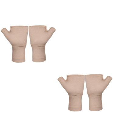 2 Pairs Pressure Wrist Wrist Carpal Tunnel Gloves Tendonitis Adjustable Stand Hand Wrist Sleeves Athletic Wrist Tape Support Gloves Rheumatiod Gloves Brace Spandex 20% Compression