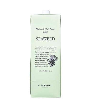 Lebel Natural Hair Soap With - Seaweed - 1600ml - Refill (Green Tea Set)