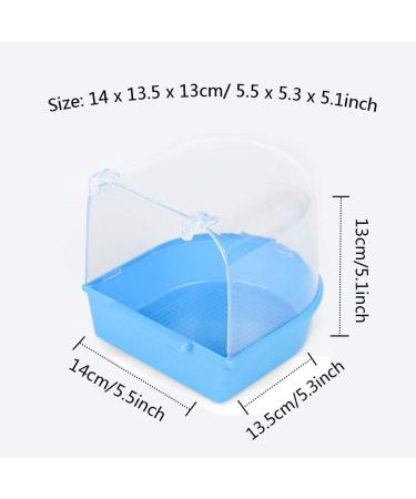 Small Blue Bird Bath Cage for Cockatiel, Budgerigar, Macaw, Finch, Parakeet, Conure, Canary - Shower Supplies for Pet Parrots - Buy Online on GoSupps.com