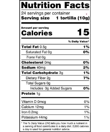 Mr. Tortilla - Low Carb 15 Calorie Keto Soft Taco Shells - Vegan Wraps for Quesadillas & Tostadas - Pico de Gallo Flavor - 24 Count - Buy Online on GoSupps.com