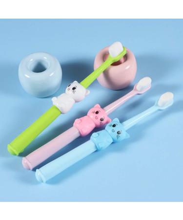 Healifty 3pcs Cartoon Cat Kids Toothbrushes - Soft Bristles for Toddlers and Children - Buy Online on GoSupps.com