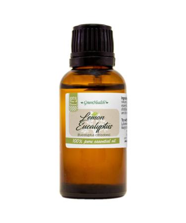 GreenHealth Lemon Eucalyptus - 1 fl oz (30 ml) Glass Bottle - 100% Pure Essential Oil