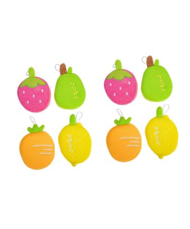FOMIYES 8 Pcs Rub Body Powder Puff Kids Body Cleaning Scrubber Brush Shower Bathing Brush Mesh Pouf Shower Body Loofah Bathing Balls Models Shower Supply Bath Ball Sponge Baby