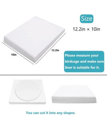Non-Woven Bird Cage Liners - 100 Precut Absorbent Sheets for Bird Parrot Cages | 12.210in - Buy Online on GoSupps.com