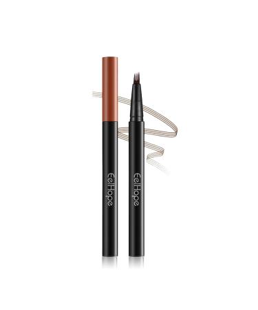 2024 New Magic Eyebrow Pencil with 4 Fork Tip Upgraded 3D Waterproof Microblading Eyebrow Pen Microblade Precise Eyebrow Contouring Pen Long-Lasting Natural Eye Brow Pencils for Women (Dark Brown)