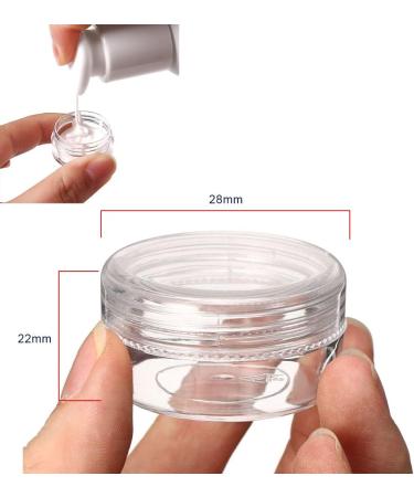 5 ml container empty container clear jar empty container cream jar 30 empty samples container samples round travel cream jar transparent cosmetic container with lid travel potty container set 30 Pieces - Buy Online on GoSupps.com