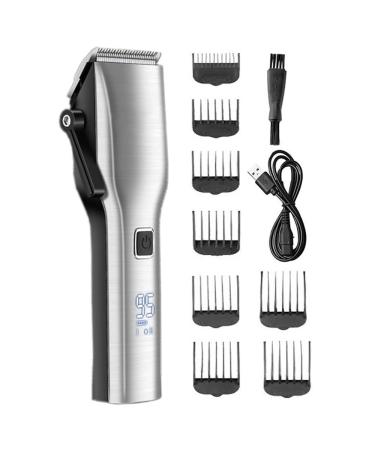 Pro Hair Clipper Cordless Hair Clipper Professional Electric Hair Trimmer Adjustable Barber Hair Cutting Kit Lithium Ion Rechargeable