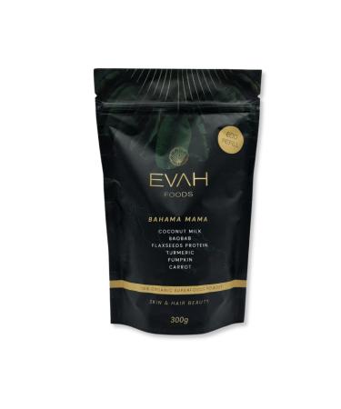 EVAH ECO_refill 300g | Bahama Mama Elixir | Coconut milk baobab turmeric flax seeds carrot pumpkin | High-quality superfood powder | 100% organic | Skin and hair beauty