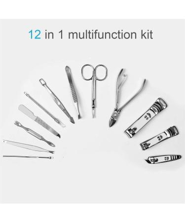 Professional Nail Clippers Set YRHOME 12 Piece Stainless Steel Manicure Kit Fingernail and Toenail Clipper Cutter Includes Cuticle Remover Stainless Steel Sharp Sturdy Trimmer Set with Portable Tra - Buy Online on GoSupps.com