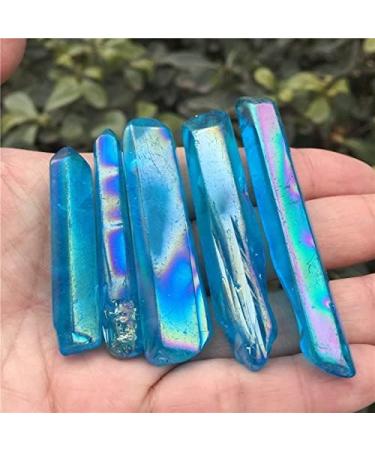 5 Pack Natural Crystal Point Rainbow Titanium Treated Quartz Rods Natural Quartz Crystal Minerals s - Buy Online on GoSupps.com