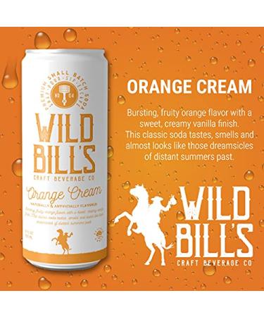 Wild Bill's Craft Soda Variety Pack - Vanilla Strawberry Orange Cream & Root Beer | Caffeine Free Pure Cane Sugar Gluten Free - 12 Pack Creamy Classics - Buy Online on GoSupps.com