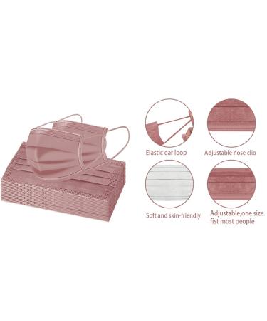 100 Pcs Multicolor Disposable Face Masks - Breathable 3-Layer Non-woven Facial Mouth Cover with Nose Clip and Elastic Earloop (4 Colors) - Buy Online on GoSupps.com