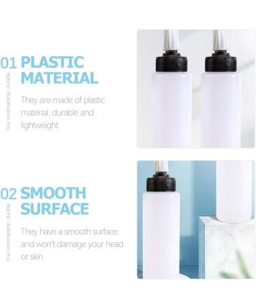 PRETYZOOM 4 pi ces Bouteilles Applicatrices pour Coloration Cheveux Flacons Rechargeables Blanc Lot de Faciles Presser et tanches pour Shampooing Teinture et Soins Capillaires Domicile - Buy Online on GoSupps.com