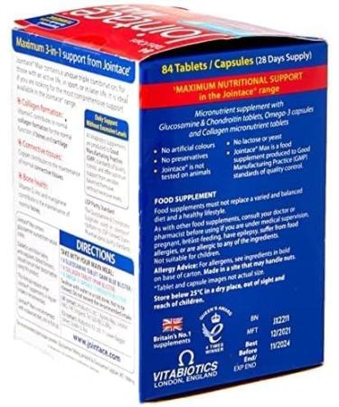Vitabiotics Jointace Max Tablets - 84 Tablets | Targeted Joint Support Formula - Buy Online on GoSupps.com