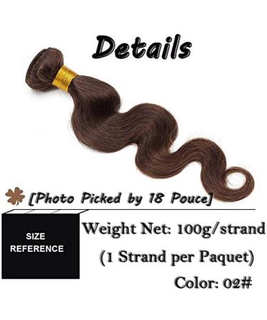 SEGO 20 Brazilian Body Wave Hair Extensions - 100% Virgin Human Hair - Dark Brown - 1 Bundle - Buy Online on GoSupps.com