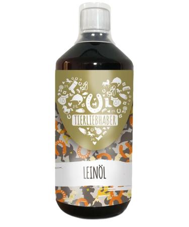 TIERLIEBHABER Flaxseed oil for horses - 1L of premium cold-pressed linseed oil - flaxseed oil for horses with lots of omega-3 fatty acids - natural horse care for