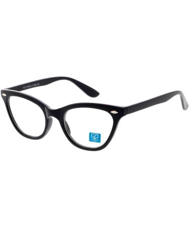 KISS neutral glasses BLUE LIGHT FILTER - CAT EYE mod. PIN-UP - anti-fatigue and relaxation - woman PC TV gaming black