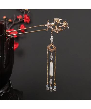 Hair Clips Hanfu ancient ornaments head ornaments Chinese style hair ornaments hair sticks metal hair clips Blue Hair Clips (Size : D) - Buy Online on GoSupps.com