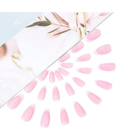 Valentine's Day False Nails Pink Heart Press on Nails Almond Stick on Nails French Short Fake Nails 24pcs for Women and Girls (Color : Pink Size : 26 Piece Set) - Buy Online on GoSupps.com