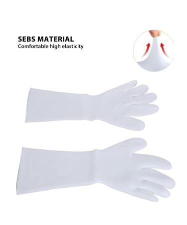 Hands Moisturizing Gloves Reusable White Nourishing Skin Gel Liner 1 Pair Long Moisturizing Gloves Skin Frendly for Hands Repair for Most Women - Buy Online on GoSupps.com