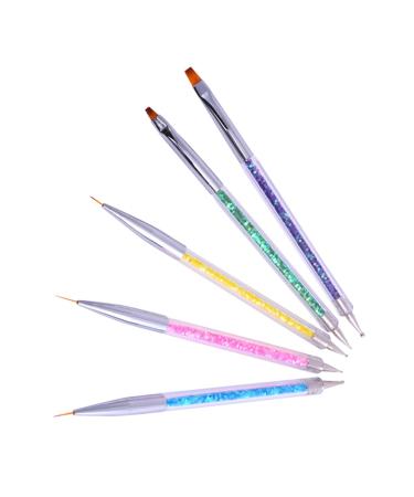 Healeved Sets Nail Art Pen Uv Gel Pen Nail Dotting Pen Nail Drawing Pen Double Head Pull Pen