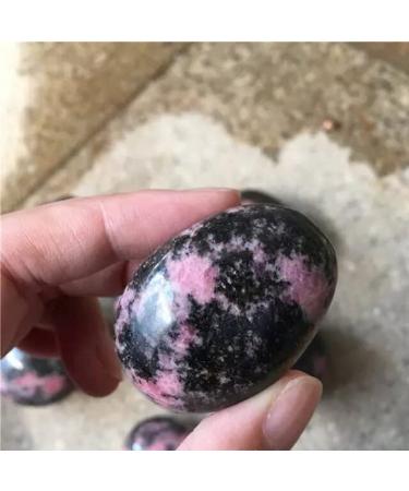 Natural Polished Gemstone Quartz Rhodonite Palm Stone Crystal Crystals Stones Decorate - (Color: Random 1pcs Size: 40-60mm) Stone Mineral Specimen