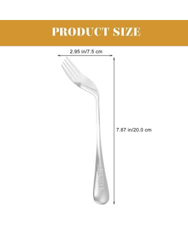 FOMIYES Adaptive Curved Fork - Stainless Steel Utensil for Hand Tremors, Arthritis, Parkinson's - Right-Handed Angled Cutlery for Elderly Use - Buy Online on GoSupps.com