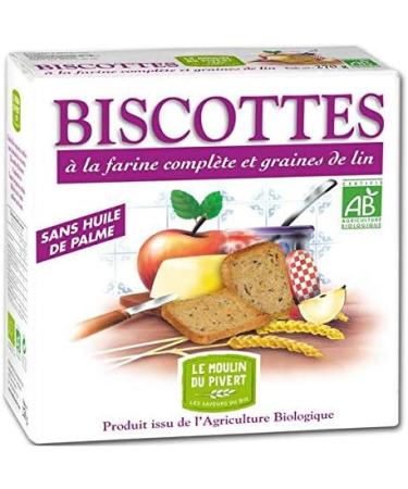 Le Moulin Du Pivert - Rusk with Wholemeal Flour and Flax Seeds 270G - Sold per unit - Buy Online on GoSupps.com