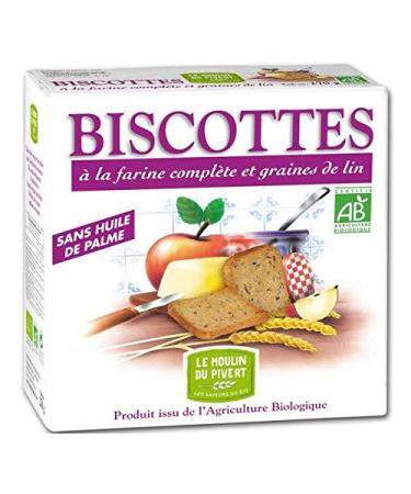 Le Moulin Du Pivert - Rusk with Wholemeal Flour and Flax Seeds 270G - Sold per unit