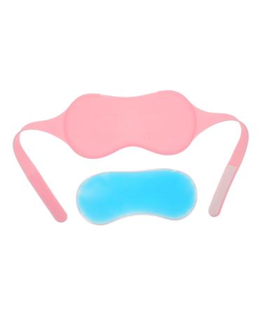 FRCOLOR 1 Set Gel Eye Mask Adjustable Pink Gel Sheet Travel Hood 65X2CM Pink