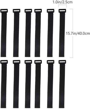 SEWACC 12pcs Yoga Mat Strap - Tightly Secure Your Mat with Hook and Loop Ties, 25*400mm Black - Buy Online on GoSupps.com