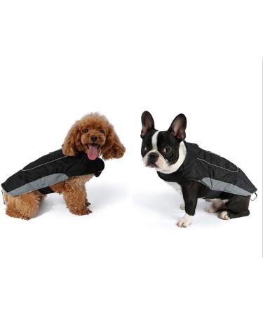 Morezi Waterproof Dog Coat with Harness Hole - Black, L Large (Back 40CM) - Buy Online on GoSupps.com