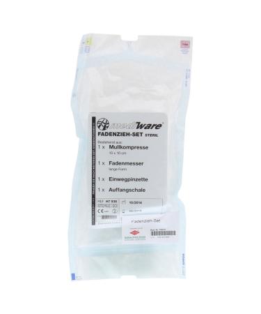 Thread pulling SET Sterile with cutting knife+tweezers+swab