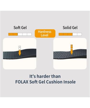 FOLAX Solid Gel Cushion Insoles - Large Size for Work & Military - Shock-Absorbing Arch Support Orthotics Inserts with Air Memory Foam - Buy Online on GoSupps.com