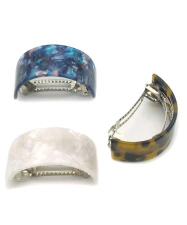 Minkissy French Hair Clips - Shell No Jaw Clamp 3 Pieces - Trendy Hair Accessories for Effortless Style - Buy Online on GoSupps.com