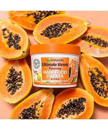 Garnier Fructis Hair Food Mask Papaya 390ml - Nourishing Hair Treatment for All Hair Types - Buy Online Worldwide - Buy Online on GoSupps.com