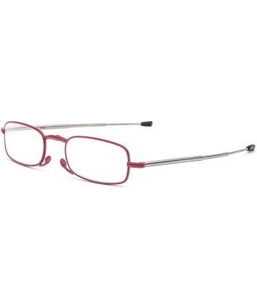 Cokobin Foldable Reading Glasses - Stainless Steel Anti-Blue Light - Pink +1.5 Compact Case - Perfect Reading Aid for Men & Women - Buy Online on GoSupps.com