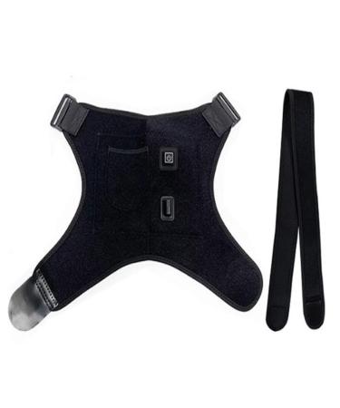 USB Electrically Heated Shoulder Straps Heated Vibrations Shoulder Wrap Brace for Injury Dislocation Rehabilitation Default