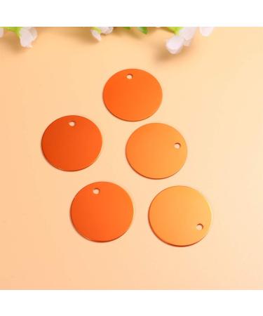Milists 25-Piece Aluminum Alloy Blank Tags for Pets | Round Dog ID Tags with Hole | DIY Dog Accessories (Orange 5cm/1.4in) - Buy Online on GoSupps.com