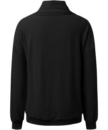 Women's Long Sleeve Turtleneck Sweatshirt Multipack - Black, Large | Casual Relaxed Fit Pullover Top - Buy Online on GoSupps.com