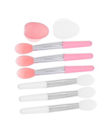 Housoutil 2 Sets Lip Stick Dust Silicone Lip Covers Silicone Scrubber Silicone Brush Lady Tools Lip Balm Applicator Accessory Lip Makeup Lip Scrub Brush Facial Miss Girl