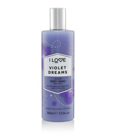 I LOVE Violet Dreams Scented Body Wash - Moisturizing & Foaming Bubble Bath - Bergamot Violet & Rose - 12.7 oz - Buy Internationally - Buy Online on GoSupps.com
