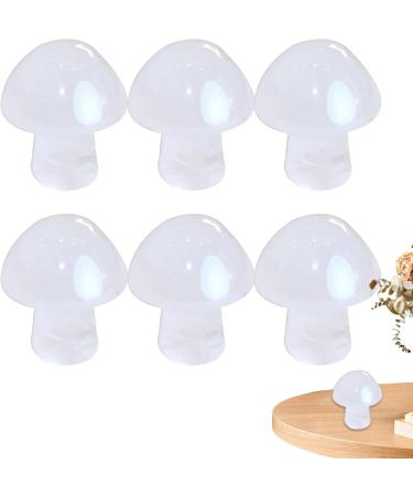 Crystal Mushroom | Polished Mushroom Shape Healing Crystal Set - Mushroom Crystal Combination Bulks for Collection Meditation Decoration Guanglu White Crystal - Buy Online on GoSupps.com