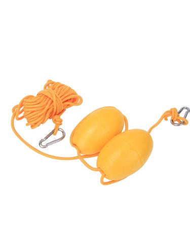 Pwshymi Marine Floating Ball, Fine Workmanship Kayak Buoy Leash Rope Lightweight Easy to Fix for Fishing Anchors System Double ball yellow rope set