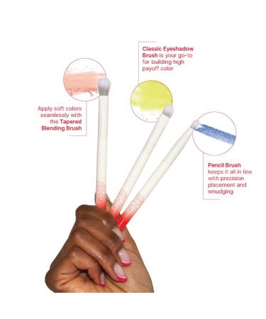 Paint & Play Makeup Brush Set Trio | Pencil Tapered Blending & Classic Eyeshadow Brushes | International Shipping - Buy Online on GoSupps.com