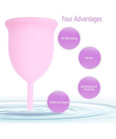 Menstrual Cup Reusable Silicone Female Menstruation Cup Safety for Menstrual Lady soft menstrual period in silicone for feminine menstrual hygiene Menstrual Cups Feminine Hygiene Product (L-Pink) - Buy Online on GoSupps.com