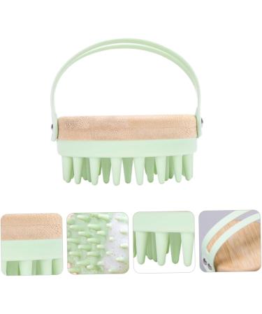 Frcolor Silicone Shampoo Brush & Scalp Massager Hair Washing & Bathing Brush Food-Grade 8.4x8x7.4cm Green International Shipping Available - Buy Online on GoSupps.com
