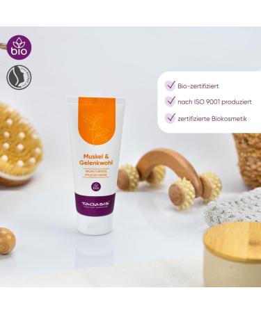 TAOASIS Cr me de soin pour les muscles et les articulations - 100 ml - Huiles essentielles naturelles avec arnica et menthe poivr e - Pour muscles et articulations - V g talien et sans additifs - Buy Online on GoSupps.com